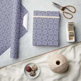 Bold Two-Tone Purple Geometric Diamond Starburst Wrapping Paper