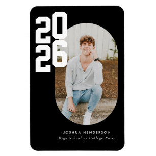 Bold Type Black Graduation Flexible Photo Magnet
