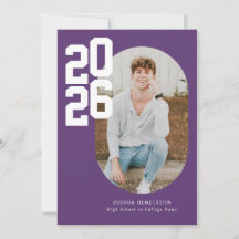 Bold Type Purple 2026 Photo Graduation