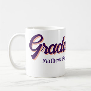 Bold type simple black classy modern graduation coffee mug