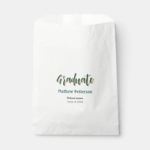 Bold type simple black classy modern graduation favour bags
