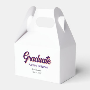 Bold type simple black classy modern graduation favour box