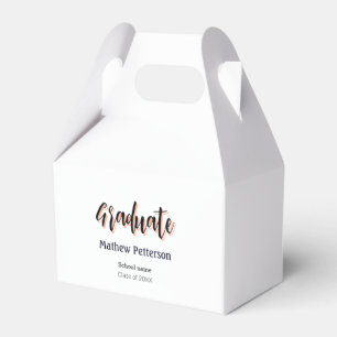 Bold type simple black classy modern graduation  favour box