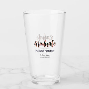 Bold type simple black classy modern graduation  glass