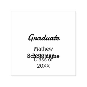 Bold type simple mauve classy modern graduation pi self-inking stamp