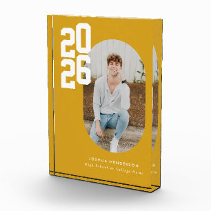 Bold Type Yellow Graduation Photo Block