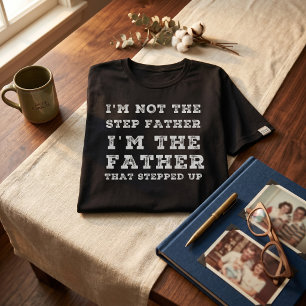 Bold Typographic Stepdad Pride Blended Family Fath T-Shirt