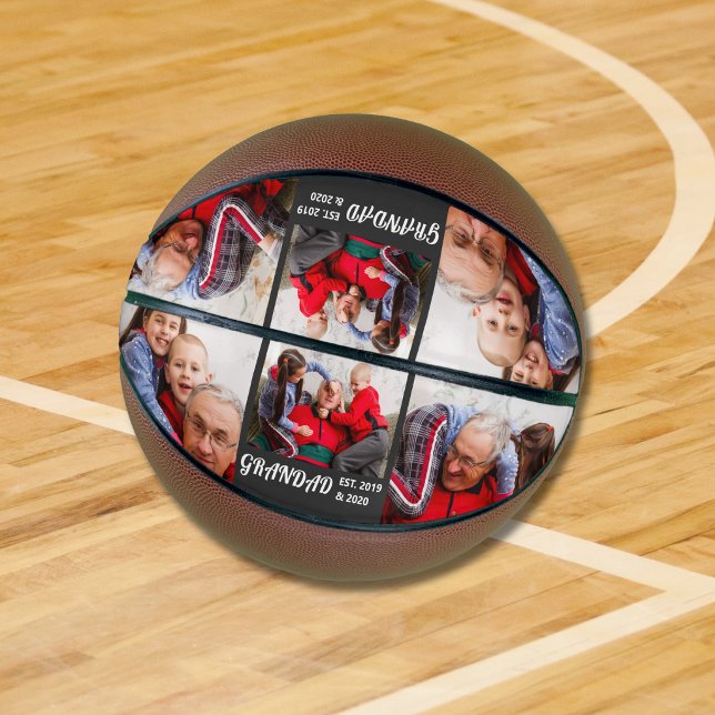 Bold Typography 3 Photo Grandad Established  Basketball (Creator Uploaded)