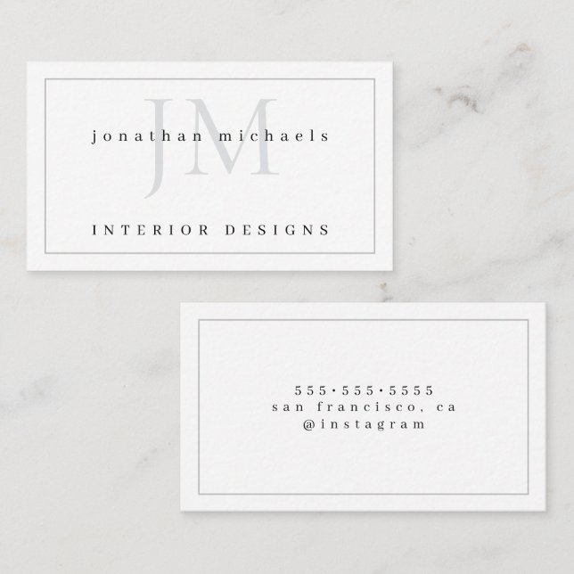 Bold Typography and Contemporary Professional Business Card (Front/Back)