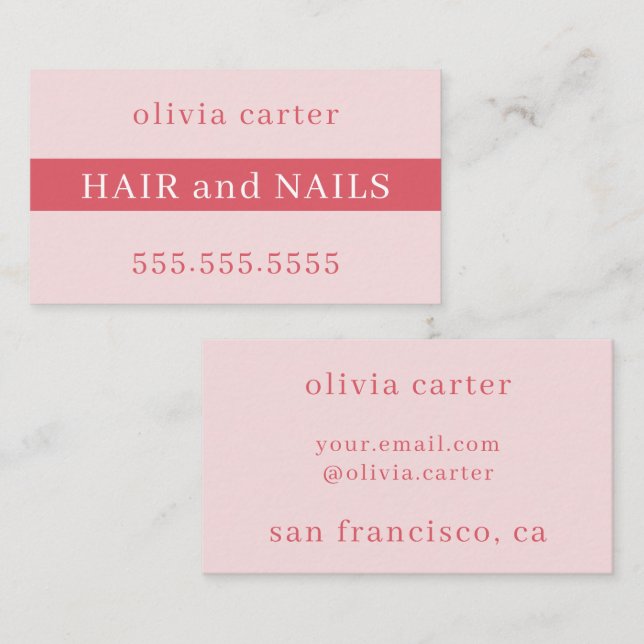 Bold Typography and Contemporary Professional Business Card (Front/Back)