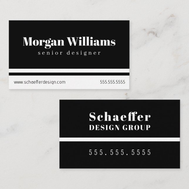 Bold Typography and Contemporary Professional Business Card (Front/Back)