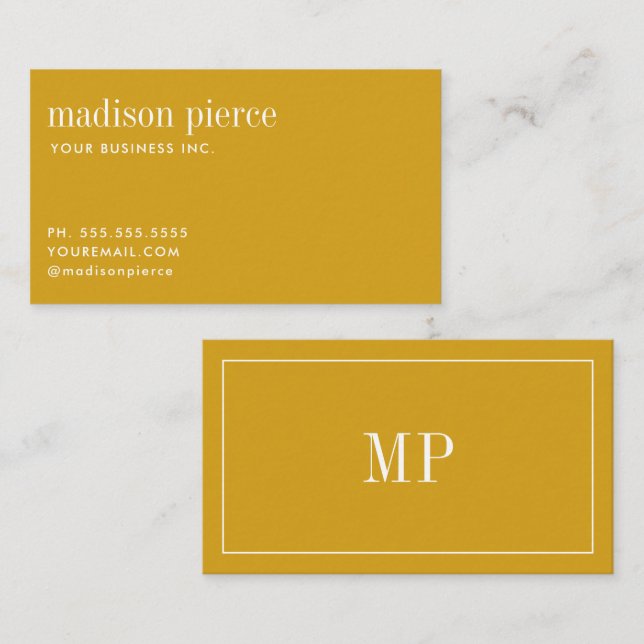 Bold Typography and Contemporary Professional Business Card (Front/Back)