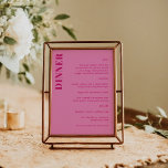 Bold Typography Bright Pink and Red Simple Wedding Menu<br><div class="desc">Bold Typography Bright Pink and Red Simple Wedding Menu</div>