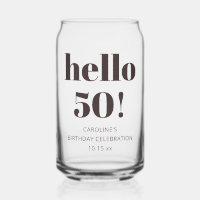 Bold Typography Brown Modern 50th Birthday Favor