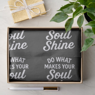 Bold Typography Graduation Birthday Charcoal Tissue Paper