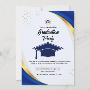 Bold Typography Graduation Invite