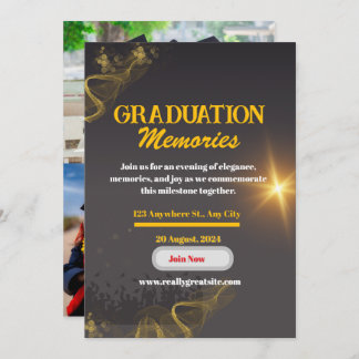 Bold Typography Graduation Invite