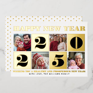 Bold typography Happy New Year photo collage