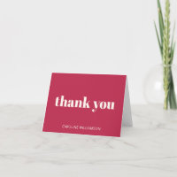 Bold Typography Magenta Red Ivory Modern Birthday