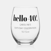 Bold Typography Modern 40th Birthday Party Custom