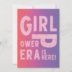 Bold Typography Modern Girl Power 8 March Holiday Card