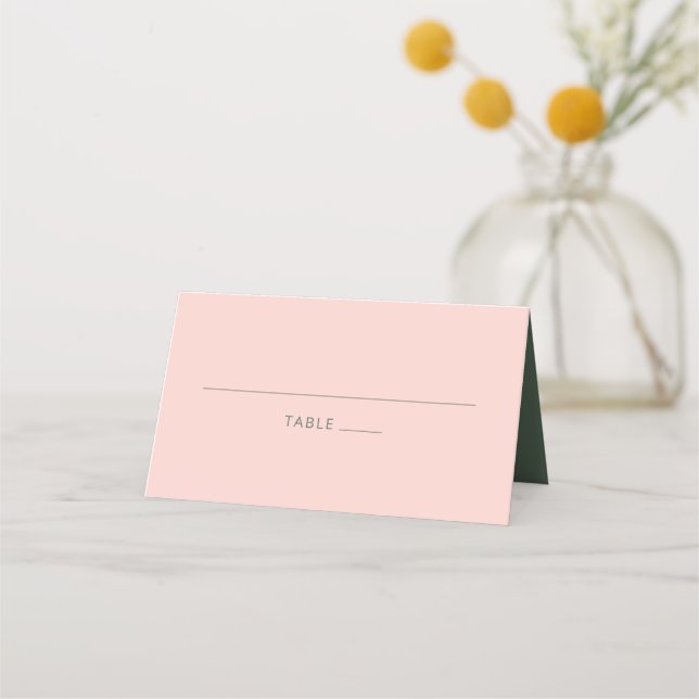 Bold Typography Modern Pink Green Bat Mitzvah Place Card (Front)