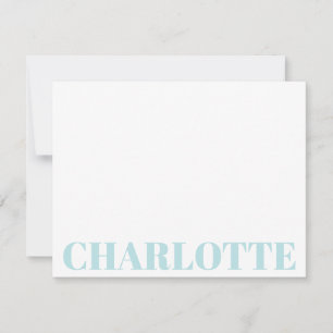 Bold Typography Personalised Blue Name Card