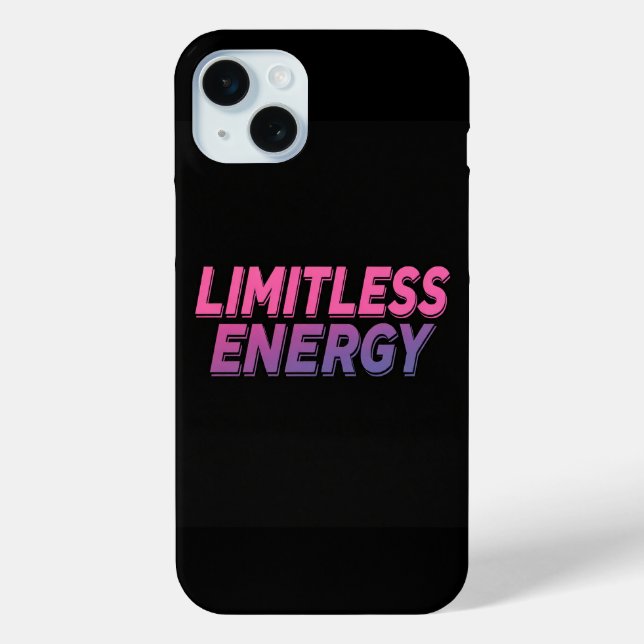 Bold Typography Phone Cover with Gradient "Limitle (Back)