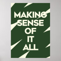 Bold Typography Poster Dark Green Quote Print