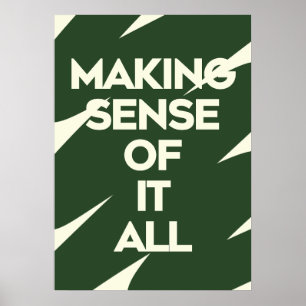 Bold Typography Poster Dark Green Quote Print