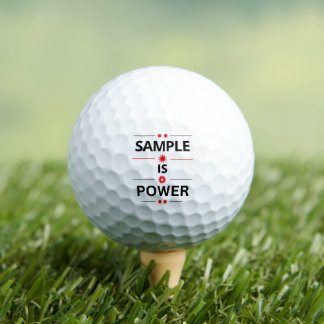 Bold Typography Quote Golf Balls