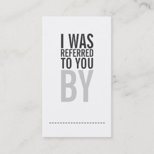 Bold Typography Referral Card Promotional