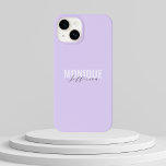 Bold Typography & Script Lilac Lavender Monogram Case-Mate iPhone 14 Case<br><div class="desc">This elegant phone case is featuring modern lilac background,  bold typography and script name. Easily add your own details by clicking on the "personalise" option.</div>