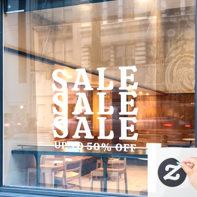 Bold Typography Shop Sales  (Cafe Window)