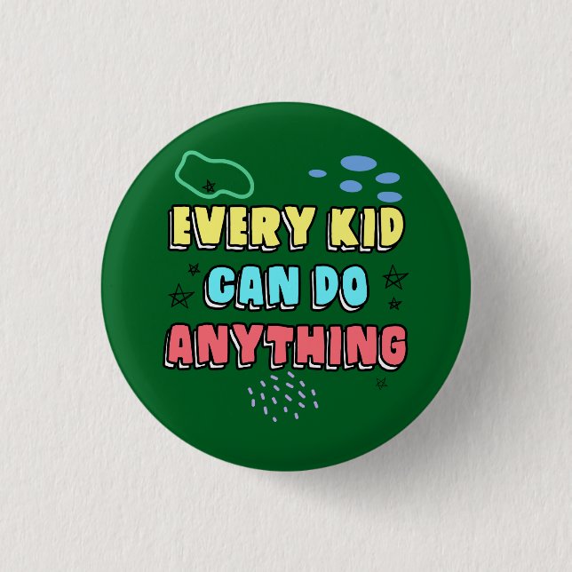 Bold Typography Statement Design for Kids  3 Cm Round Badge (Front)