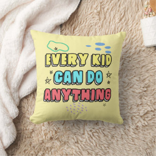 Bold Typography Statement Design for Kids  Cushion