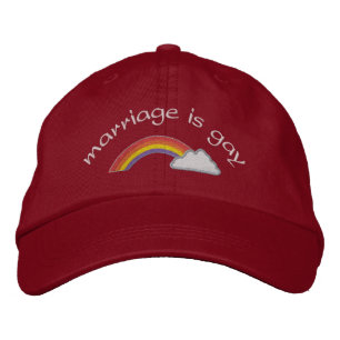 Bold Typography Statement Marriage Is Gay Embroidered Hat