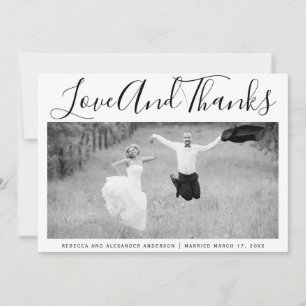Bold typography Thank You wedding photo