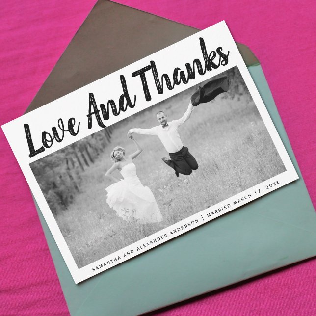 Bold typography Thank You wedding photo (Creator Uploaded)