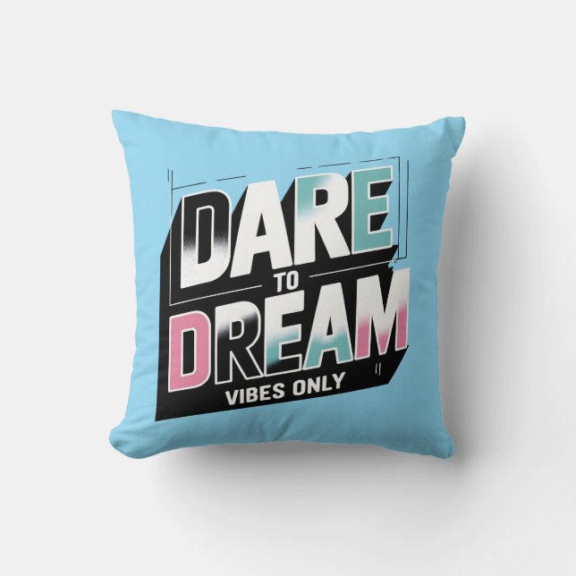 Bold Typography Throw Pillows. Cushion (Front)
