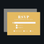 Bold Typography Yellow and Grey Modern Bat Mitzvah RSVP Card<br><div class="desc">Bold Typography Yellow and Grey Modern Bat Mitzvah RSVP Card</div>