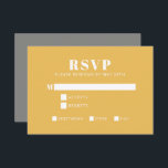 Bold Typography Yellow and Grey Modern Bat Mitzvah RSVP Card<br><div class="desc">Bold Typography Yellow and Grey Modern Bat Mitzvah RSVP Card</div>