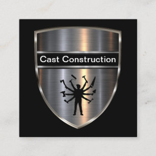 Bold Unique Construction Business Cards