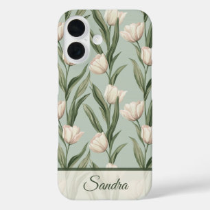 Bold Valentine Gift Tulip Flower Name iPhone 16 Case