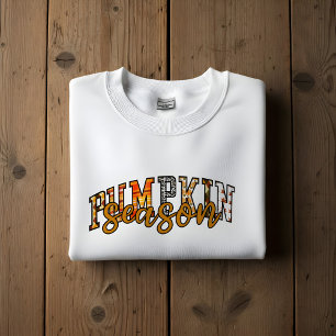 Bold Varsity Style Pumpkin Season Fall Colors Sweatshirt