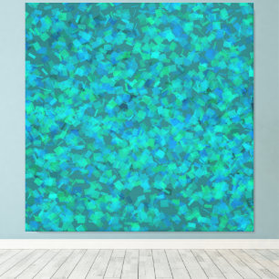 Bold veridian green aqua colour canvas print