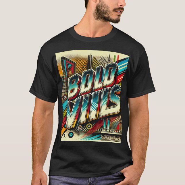 Bold Vibes Urban Graffiti T-shirt (Front)