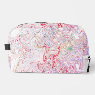 Bold Vibrant Pink Fluid Marble Swirl Abstract Art Dopp Kit