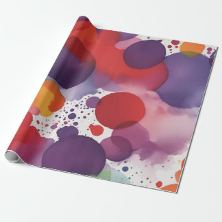 bold, vibrant splashes of colour energetic pattern wrapping paper