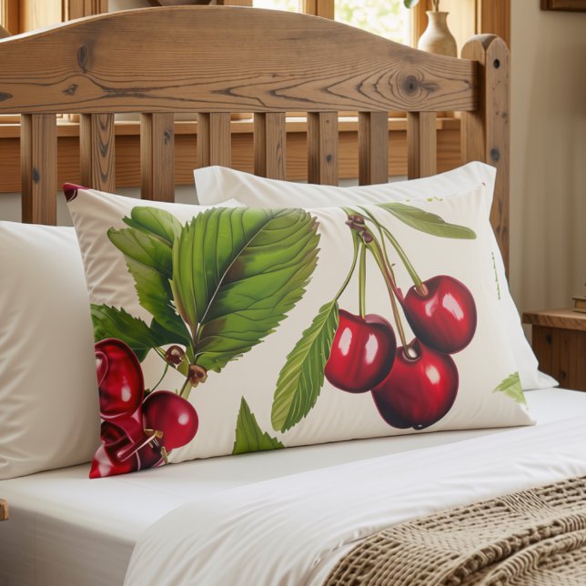 Bold Vintage Cherries Pillowcase (Creator Uploaded)